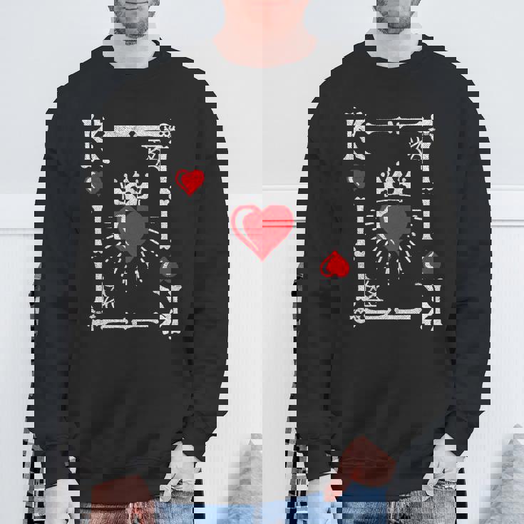 King Of Hearts Card Costume Halloween King Of Hearts Sweatshirt Gifts for Old Men