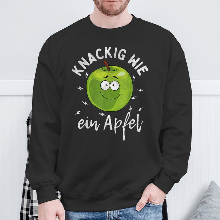 Knackig Wie Ein Apple Nutritionitamin Fruit Apple Saying Sweatshirt Geschenke für alte Männer