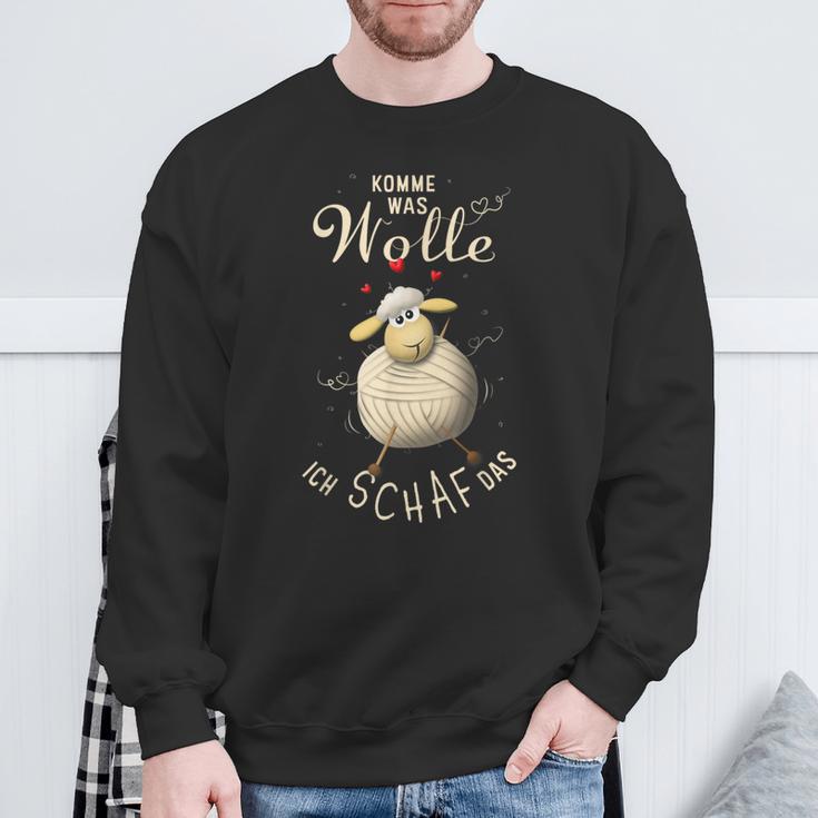 Komme Was Wolle Ich Schaf Das Handmade Fan Sweatshirt Geschenke für alte Männer