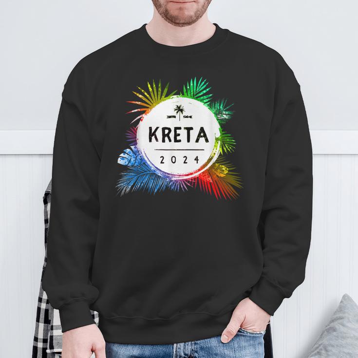 Kreta 2024 Colourful Travel Quote Sweatshirt Geschenke für alte Männer