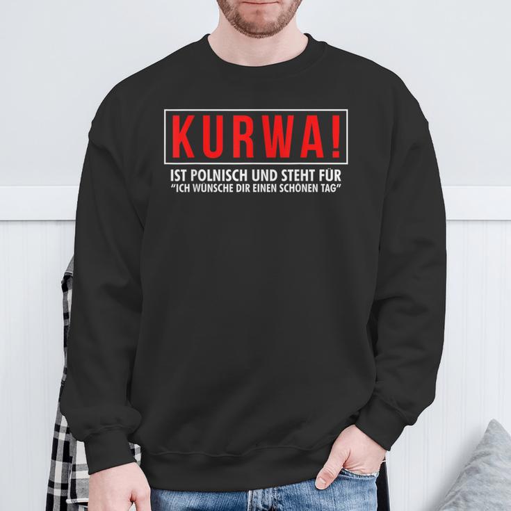 Kurwa Ist Polnisch Und Steht Für Sweatshirt Geschenke für alte Männer