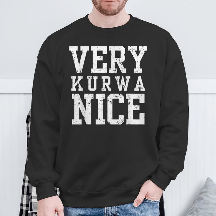 Very Kurwa Nice Poland Polska Polskieery Nice Sweatshirt Geschenke für alte Männer