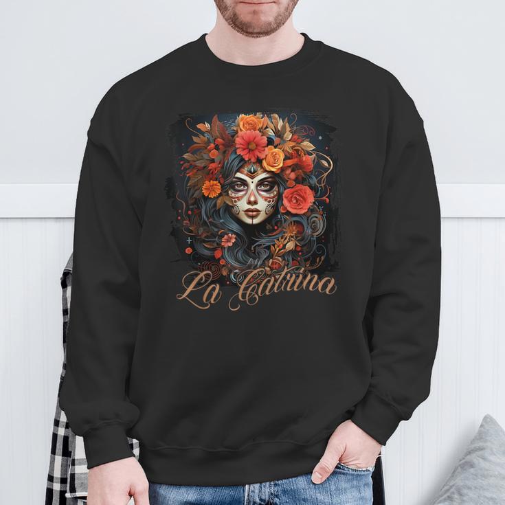 La Catrina Cool Dia De Los Muertos La Catrina Sweatshirt Geschenke für alte Männer