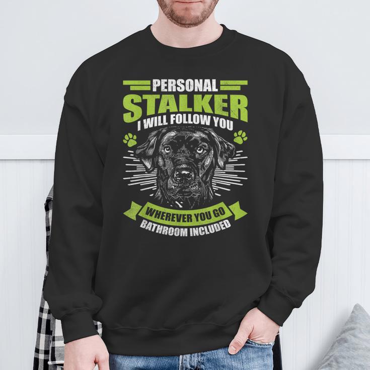 Labrador Fan Personal Stalker Labrador Sweatshirt Geschenke für alte Männer