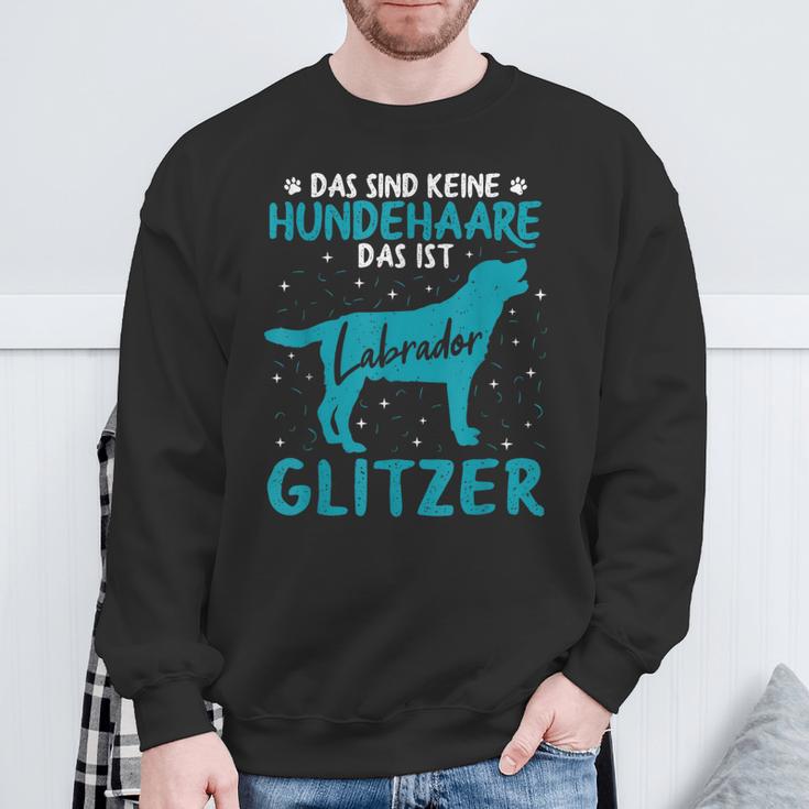 Labrador Glitter Dog Hair Dog Owners Sweatshirt Geschenke für alte Männer