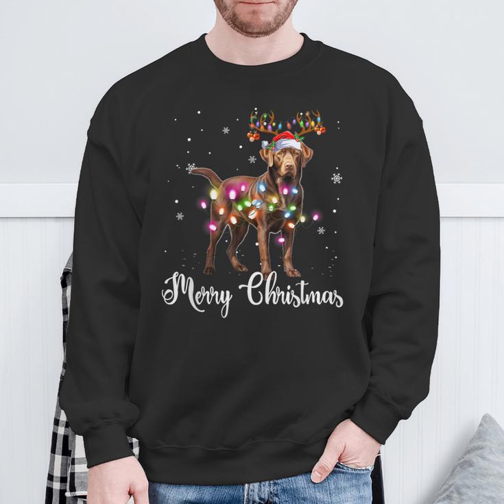 Labrador Retriever Christmas Reindeer Dog Lover Sweatshirt Geschenke für alte Männer