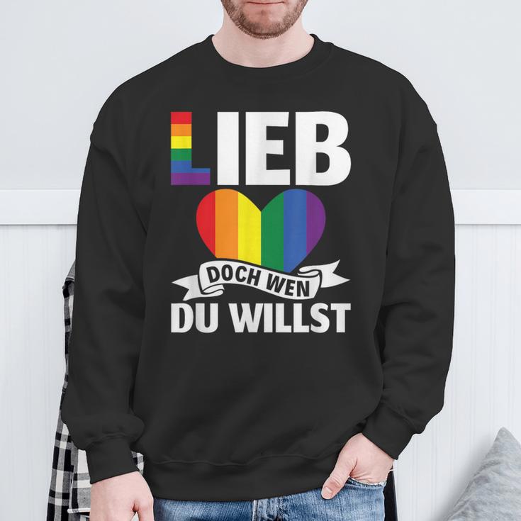 Lgbt Lgbtq Gay Csd Lieb Doch Wen Du Willst Gay Pride Sweatshirt Geschenke für alte Männer