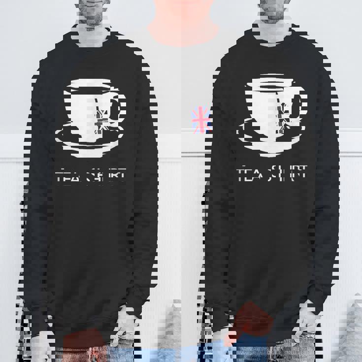I Love English Tea Uk Flag Fun Novelty Souvenir Memorabilia Sweatshirt Gifts for Old Men