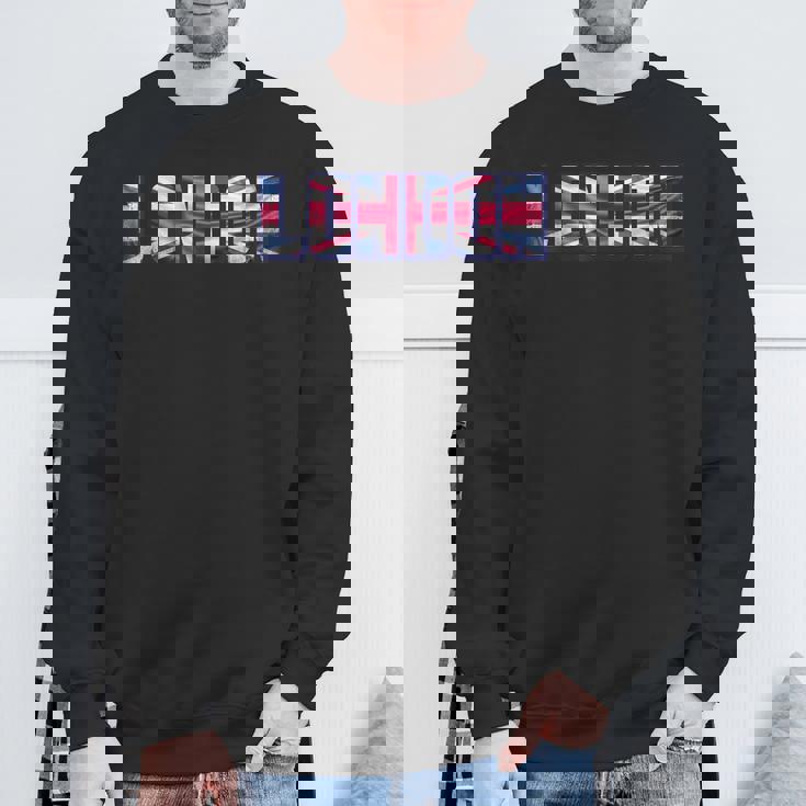 I Love London Cool Londonibes With Uk Flag Graphic Felpa Regalos para ancianos