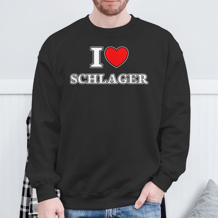 I Love Schlager I Love Schlager Fan Sweatshirt Geschenke für alte Männer