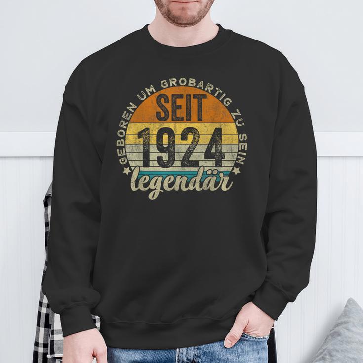 Lustiger 100 Geburtstag -Intage 1924 Geburtstag 100 Jahre Sweatshirt Geschenke für alte Männer