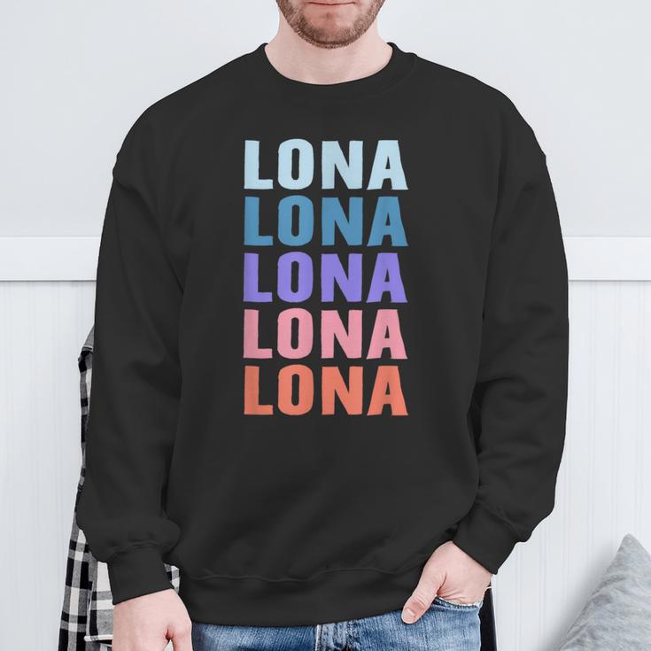 Lustiges Geschenk Name Lona Personalisierteorname Sweatshirt Geschenke für alte Männer