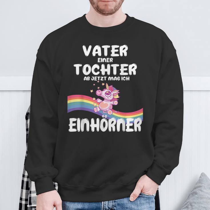 Lustigesater Einer Tochter Einhörner Geburt Baby Sweatshirt Geschenke für alte Männer