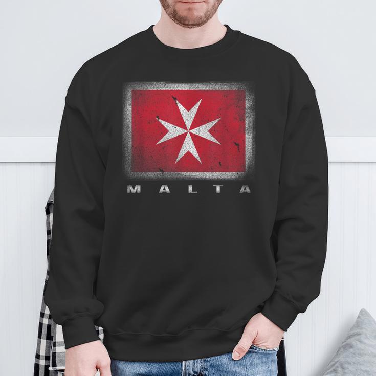 Maltese Cross Flag Malta Sweatshirt Geschenke für alte Männer