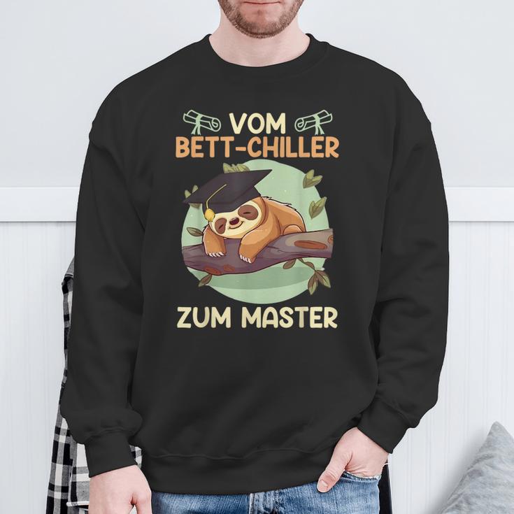 Masterarbeit Bestandenom Bett-Chiller Zum Master Abschluss Sweatshirt Geschenke für alte Männer