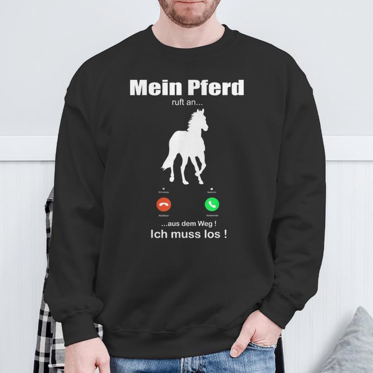 Mein Pferd Ruft An Pferde Sweatshirt Geschenke für alte Männer