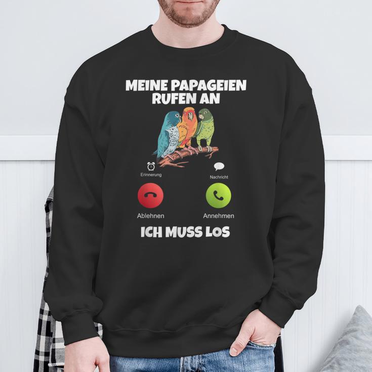 Meine Parageien Rufen An Ich Muss Los Paragei Sweatshirt Geschenke für alte Männer