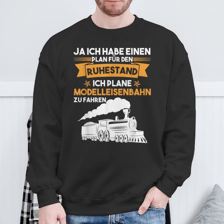 Modellbahn Plan Für Den Ruhestand Model Railway Sweatshirt Geschenke für alte Männer