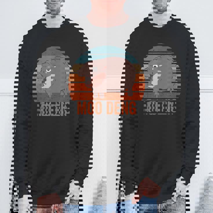 Moo Deng Baby Hippo Zoo Baby Hippo Vintage Sweatshirt Gifts for Old Men