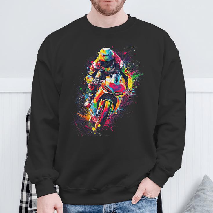 Motorrad Farbiges Motocross Für Jungen Sweatshirt Geschenke für alte Männer