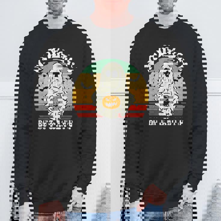 No Diggity Bout To Bag It Up Cute Ghost Halloween Sweatshirt Gifts for Old Men