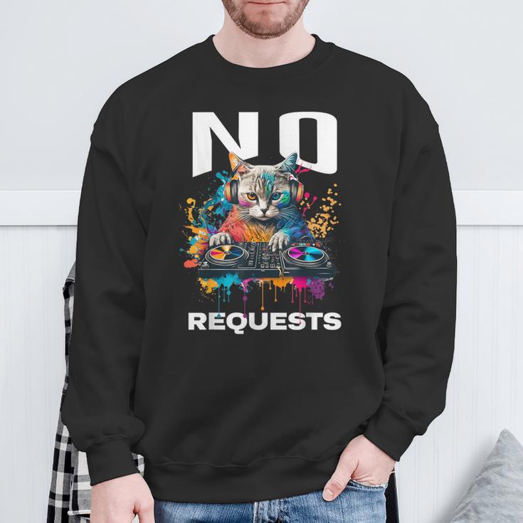 No Hay Peticiones Dj Cat Edm Dance Music Camisa de entrenamiento Regalos para ancianos