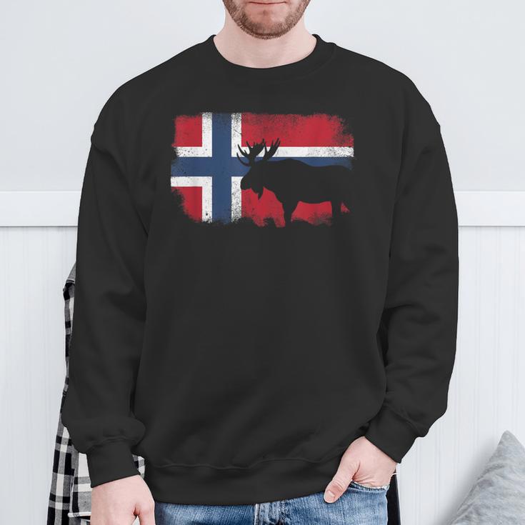 Norwegian Flag Noreg Norge Scandinavia Norway Sweatshirt Geschenke für alte Männer