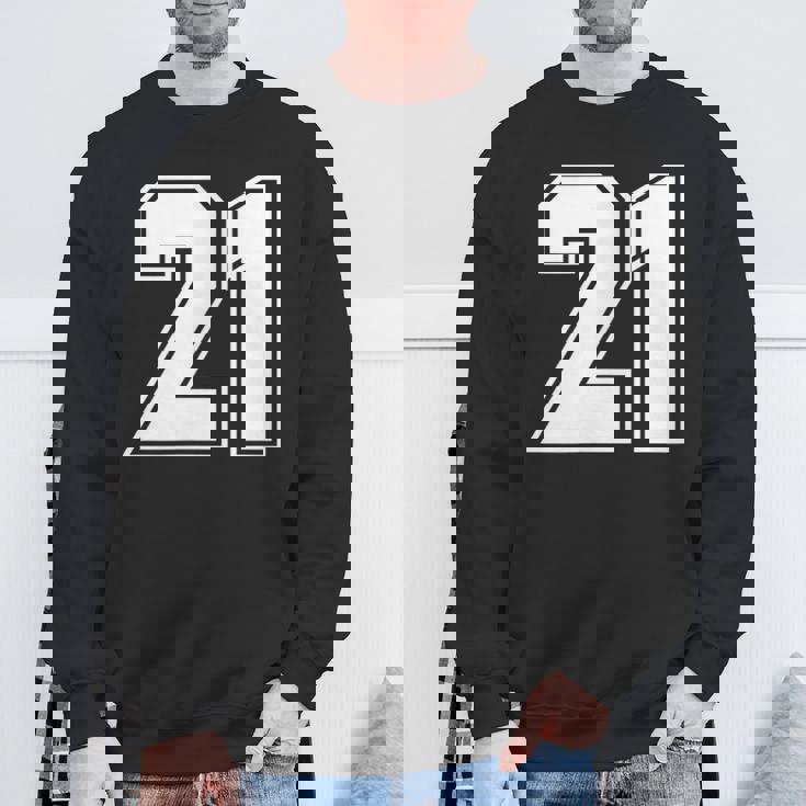 Numero 21 – Maglia Minimalista Per Compleanno Squadra Sportiva Numerata Felpa Regalos para ancianos