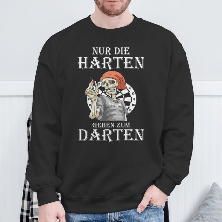 Nur Die Harten Gehen Zum Darten Gehen Zum Darten Sweatshirt Geschenke für alte Männer