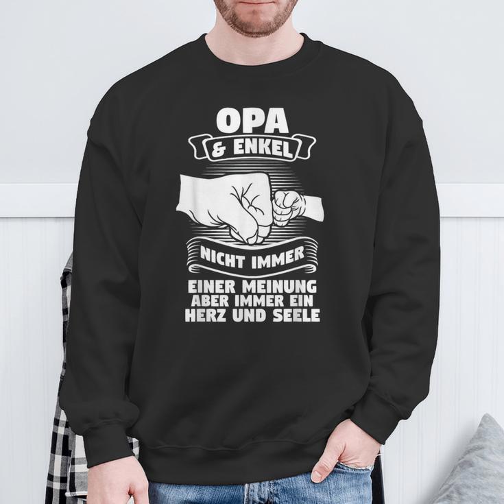 Opa & Enkel Immer Ein Herz Und Seele Opa Angel S Sweatshirt Geschenke für alte Männer