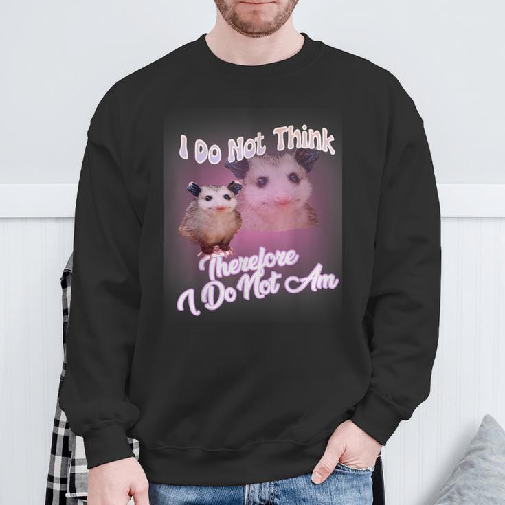 Opossum Meme Ich Denke Nicht Deshalb Bin Ich Nicht Possum Sweatshirt Geschenke für alte Männer