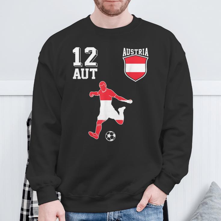 Österreich Fan Em Spieler Ball Nummer 12 Sweatshirt Geschenke für alte Männer