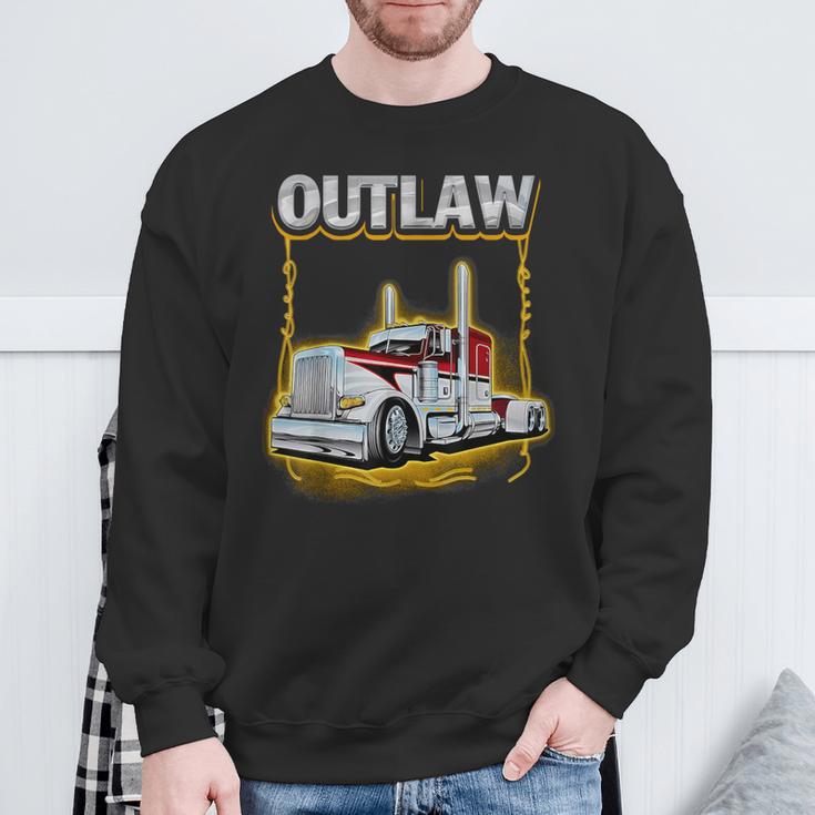 Outlaw Peterbilt Truck S Sweatshirt Geschenke für alte Männer