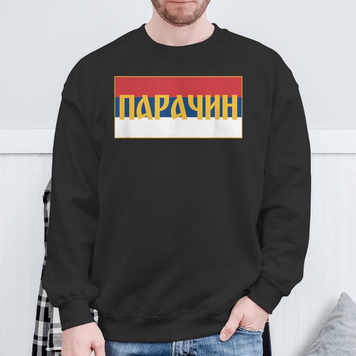 Paracin Pomoravski Okrug Srpska Zastava Serbian Flag Sweatshirt Geschenke für alte Männer