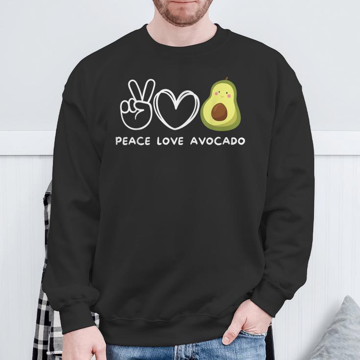 Peace Love Avocado Retro Avocado Lover Fruit Lover Sweatshirt Geschenke für alte Männer