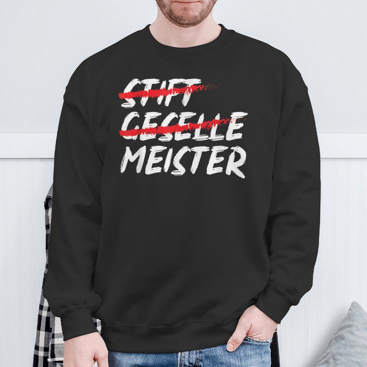 Pen Geselle Meister Meisterprüfung Prüfung Für Handwerker Sweatshirt Geschenke für alte Männer