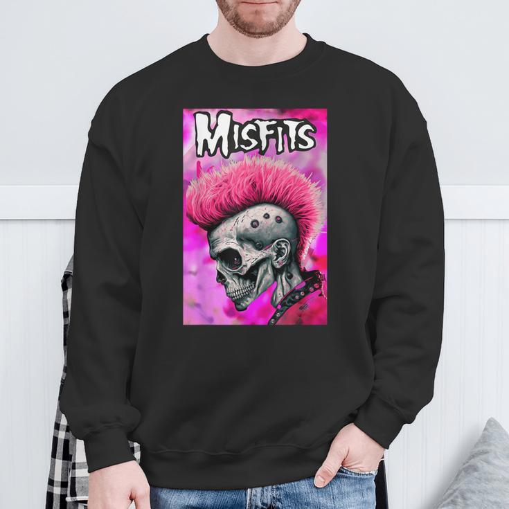 Pink Misfits Skull Fanart Sweatshirt Geschenke für alte Männer