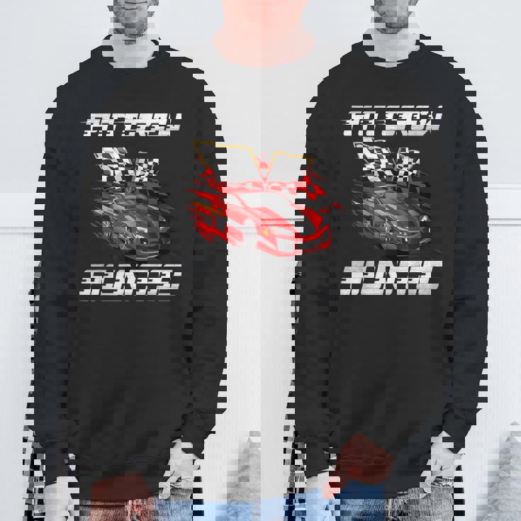Pit Crew Auntie Race Car Birthday Racing Car Family Sweatshirt Gifts for Old Men