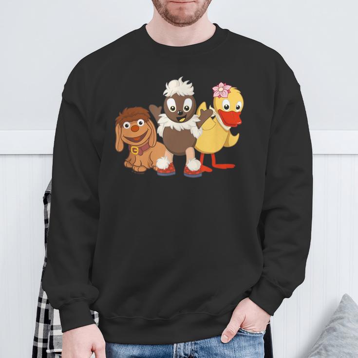 Pittiplatsch Schnatterinchen Und Moppi Drei Freunde Sweatshirt Geschenke für alte Männer