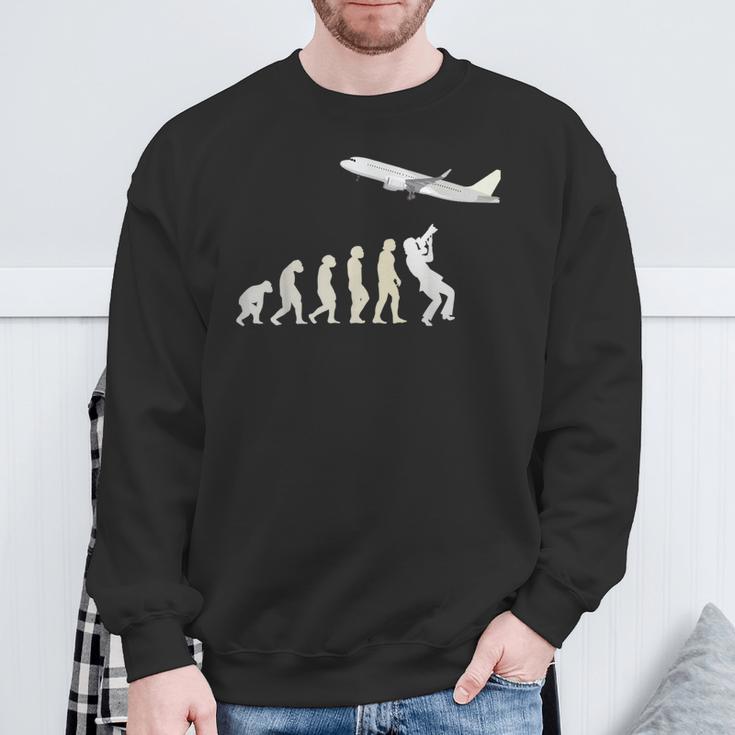 Planespotter Evolution Pilots Planespotter Sweatshirt Geschenke für alte Männer