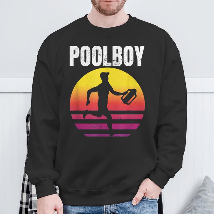 Poolboy Bademeister Lifeguard Swimming Pool Indoor Pool Sweatshirt Geschenke für alte Männer