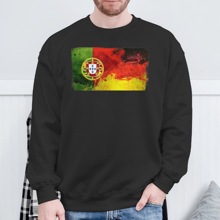 Portugal Deutschland Fusion Football Sport Competition Friends Sweatshirt Geschenke für alte Männer