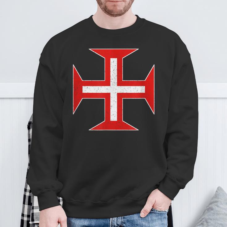 Portuguese Cross Of The Order Of Christ Cross Portugal Sweatshirt Geschenke für alte Männer