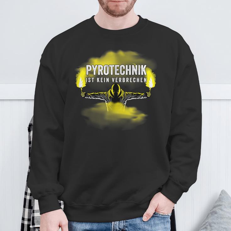 Pyrotechnik Ist Keinerrime Pyro Bengalo Yellow Sweatshirt Geschenke für alte Männer