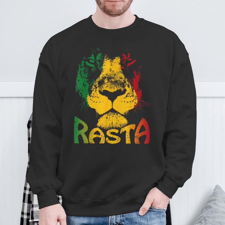 Rasta Lion Lionhead Reggae Rastafari Jamaica Sweatshirt Geschenke für alte Männer