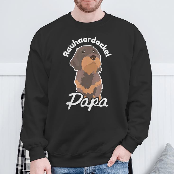 Rauhaard Dachshund Papa Dachshund Teckel Rauhaard Dachshund Sweatshirt Geschenke für alte Männer