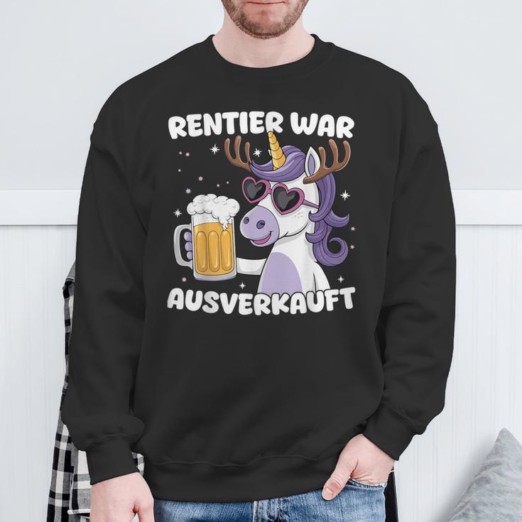 Reindeer War Ausverkauft Christmas Unicorn Sweatshirt Geschenke für alte Männer