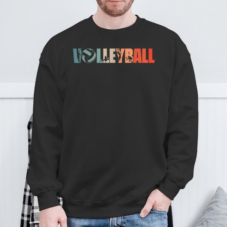 Retro Beacholleyballintageolleyball S Sweatshirt Geschenke für alte Männer