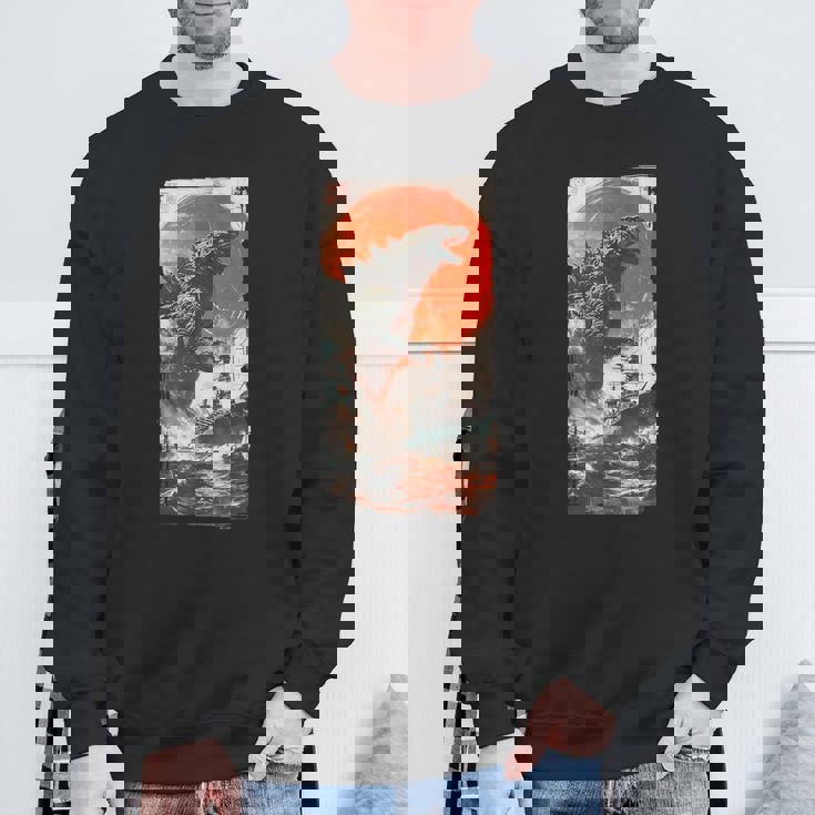 Retro Japanese Legendary Rare Kaiju Sweatshirt Gifts for Old Men