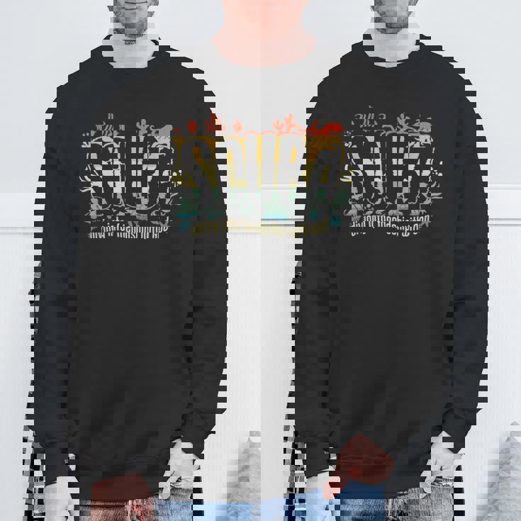 Retro Scuba Diving Into Friendship With God Vbs 2024 Sweatshirt Gifts for Old Men